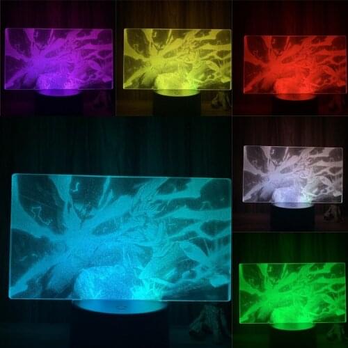 Hunter X Hunter Killua Thunder Hit 3D Lamp Anime LED NightLight Figure 7 Colors Touch Table Bedroom Decor Night Light Gift