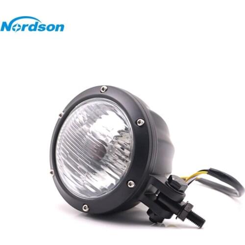 Nordson Retro 4 Inch Motorcycle Headlight Front Head Lamp Light for Harley Chopper Cafe Racer Scrambler Motorcycle Accessories