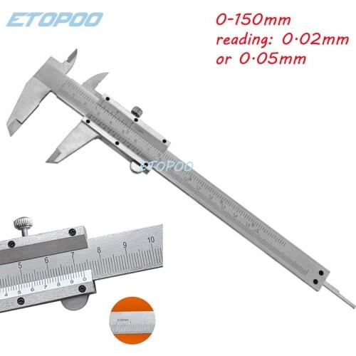 4way measurement Vernier Caliper 6" 0-150mm Metal Calipers Gauge Micrometer Measuring Tools