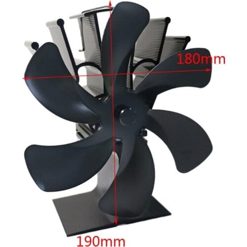 6 Blades Heat Powered Stove Fan for Wood Log Burner Heater Fireplace Fuel Saving Dropshipping