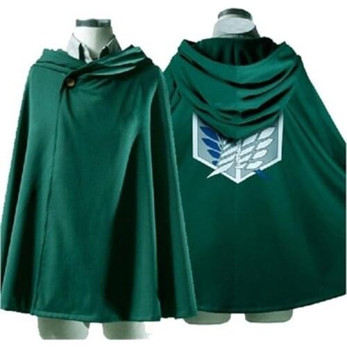 Attack on Titan Cloak Shingeki no Kyojin Scouting Legion Cloak Cape Robe Cosplay Eren S-XXL