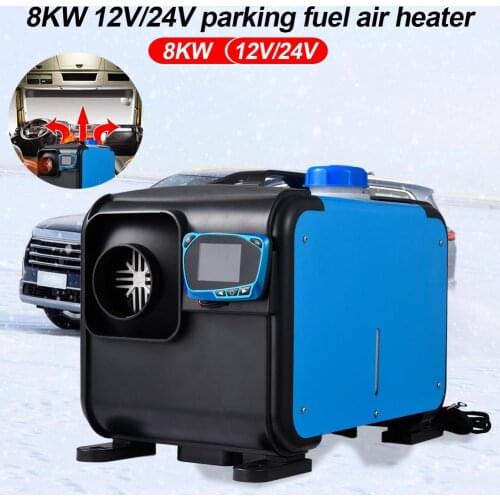 Car Heater 12V 24V 8KW All In One Heating Diesel Air Heater Single Hole New LCD Monitor Parking Warmer Quick Heat For Truck Bus