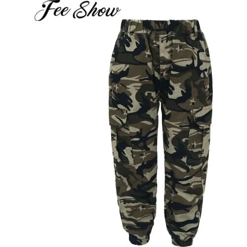 Children Boys Cotton Sport Pants Casual Camouflage Pants Teenage Boys Cargo Pants Kids Camo Trousers Joggers Sweatpants Spring