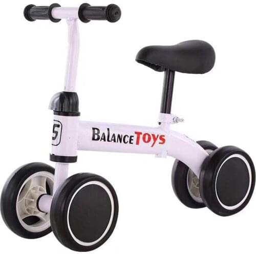 Childrens Scooter Four-wheel No Pedal Balance Bike High Quality Carbon Steel Frame EVC Foam Wheel For Kids 1-4 Years Old