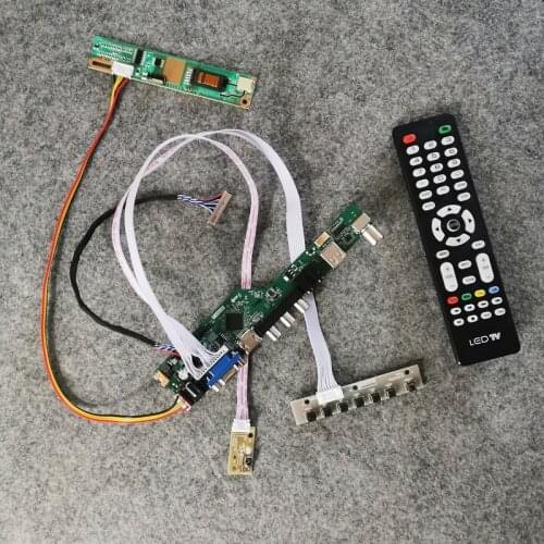 LVDS 20 Pin For LP133X3/LP133X4/LP133X5 matrix universal LCD drive controller board 1024*768 Kit VGA USB AV display 1-CCFL