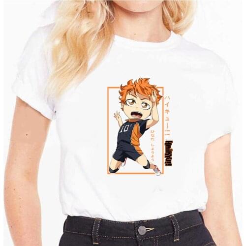Women Men T-shirt Japan Harajuku Anime Haikyuu Spring T-shirt Streetwear Summer Hinata Syouyou Top Tee Hip Hop