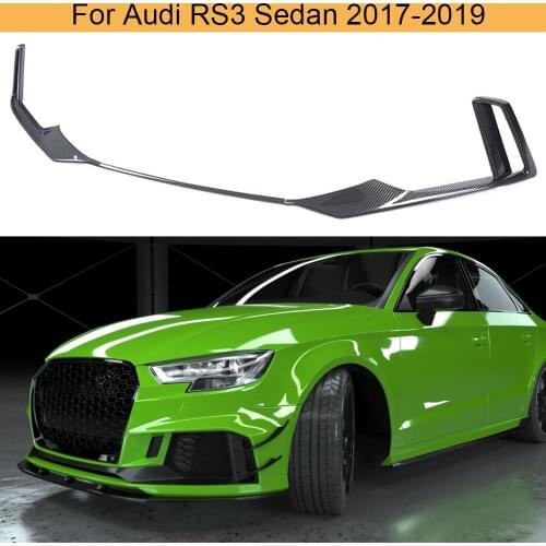 Carbon Fiber Car Front Bumper Air Vent Trims Covers for Audi RS3 Sedan 2017 2018 2019 Front Lip Splitters Trim Decoration