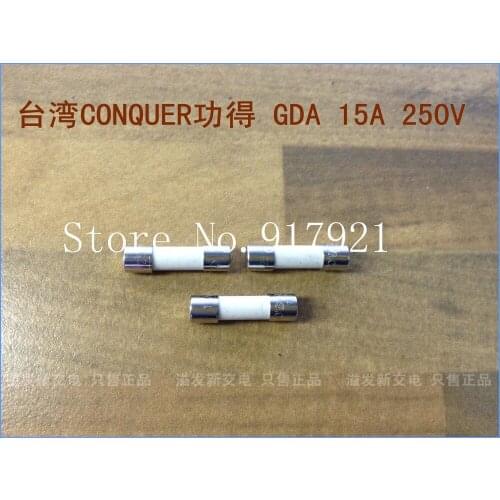 [ZOB] Taiwan CONQUER GDA 15A power 250V ceramic ceramic tube fuse insurance 5X20 --200pcs/lot