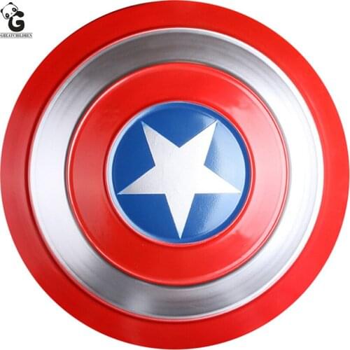 Metal Iron Shield for Steven Rogers Cosplay Prop Super Hero Big Metal Shield Pendant Ornaments Halloween Superhero Men Prop