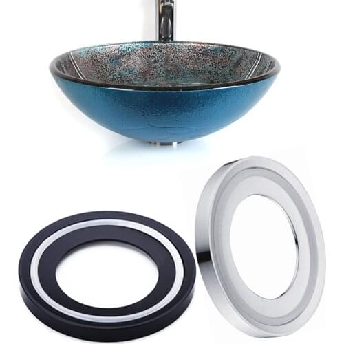 Bathroom Mounting Ring For Glass Basin Fixture Vessel Sink Gadgets Black Chrome Pad Ring Sink Pop Up Avaliable Home Renovation