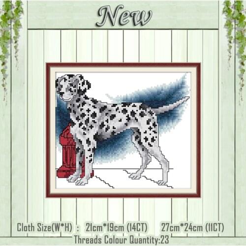 Dalmatian dog animal cartoon decor painting Counted printed on canvas DMC 14CT 11CT Cross Stitch Needlework kits Embroidery Sets