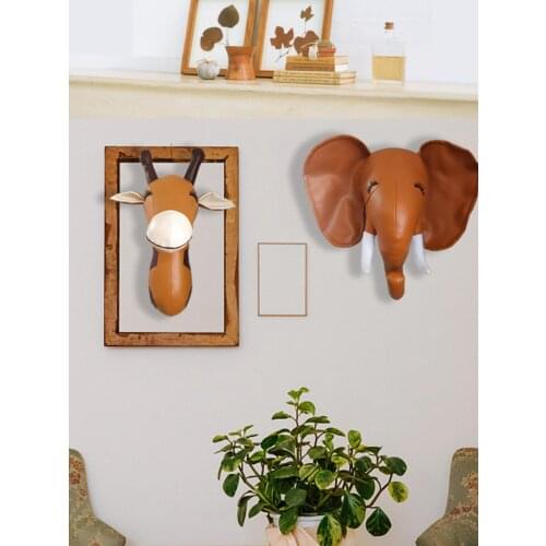 2021 New Animal Wall Decoration Childrens Room Bedroom Decoration High Quality Plush Animal Elephant Lovely Decoration