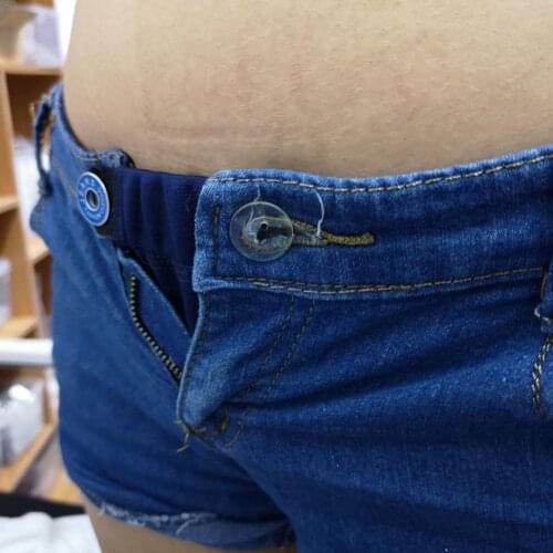 Waist Extender Elastic Pants Maternity Pregnancy Waistband Belt Environmentally Friendly And Washable Waist Extender Pants