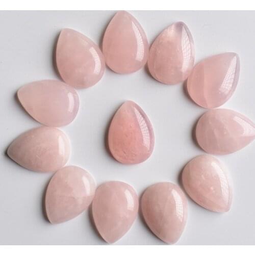 Wholesale 20pcs/lot 25x18mm pink natural stone drop shape CAB CABOCHON beads for jewelry accessories making Free shipping