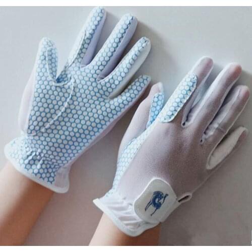 Horse Riding Gloves Kids Boys GirlsSummer Breathable Thin Children Equestrian Horseback Riding Gloves Silicone Rider Equipment