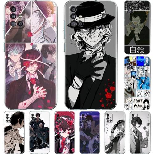 Anime Bungou Stray Dog Case For Samsung Galaxy A51 A21s A52 A71 A12 A31 A41 A32 A02s M31 A11 A72 M51 M30s Transparent Phone Cas