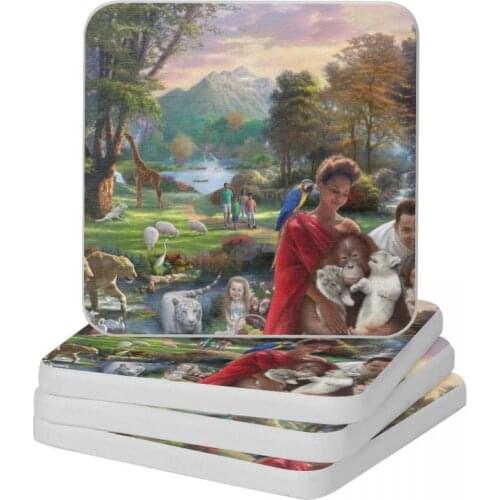 Paradise Park Diatom Square Round Coaster Multifunction Cup Bonsai Mat Soap Toothbrush Pad Wholesale 10x10cm