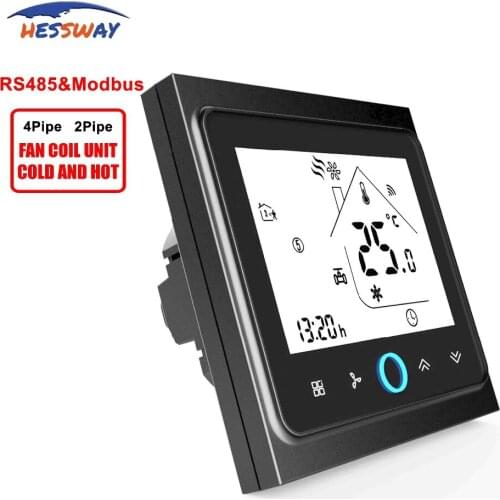 HESSWAY 2PIPE cool heat Proportioneel 0-10V adjust Modbus&RS485 thermostat temperature control switch for Fan coil units