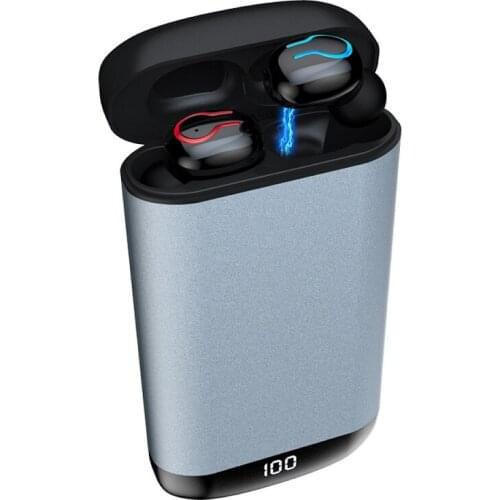 Sports Waterproof Headsets Q66 Bluetooth Earphone HD Stereo Dual Mic Wireless V5.0 Headphones With 6000mAh Battery Charging Box