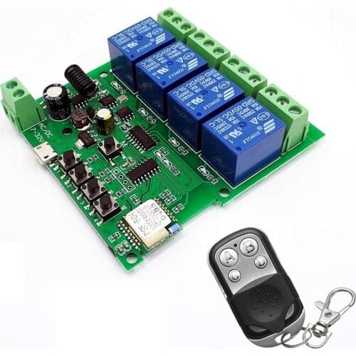 EWeLink Smart Remote Control Wireless Wifi Switch Module 4CH Inching Self-Locking RF Receiver Wifi Relay for Alexa IFTTT