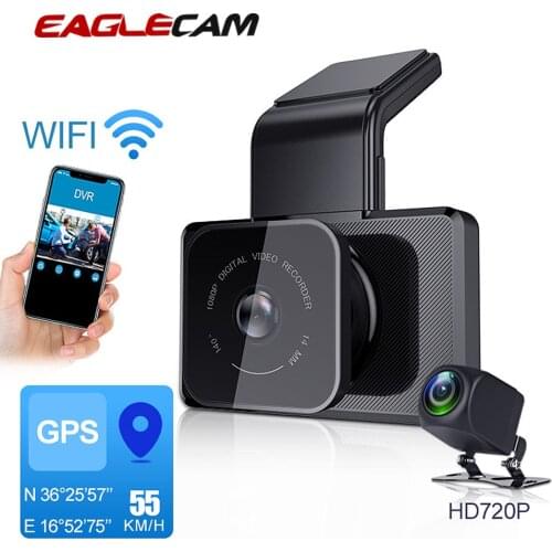 Dash Cam Car DVR Camera With WIFI And GPS coordinates 1080P HD Night Vision 24H Parking Monitor Dashcam