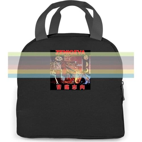 Zeni Geva Noise Rock Band Steve Albini KK Null Print Letter women men Portable insulated lunch bag adult student