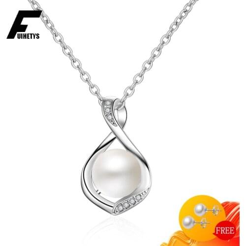 Luxury Pearl Necklace s925 Sterling Silver Jewelry with Zircon Gemstone Pendant Accessories for Women Wedding Promise Party Gift