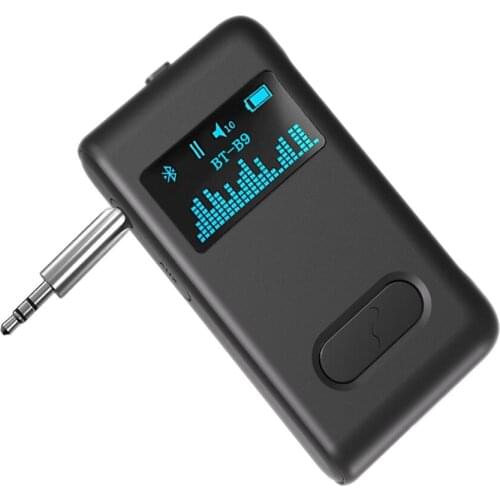 LCD Bluetooth 5.0 Receiver AUX 3.5mm Jack RCA Stereo Wireless Audio Adapter with Mic for Speaker Car kit Transmitter