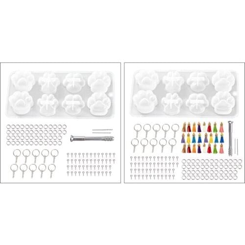 1 Set Dogs Bear Animal Paws Epoxy Resin Mold Jewelry Pendant Silicone Mould DIY Crafts Necklace Pendant Earrings Casting