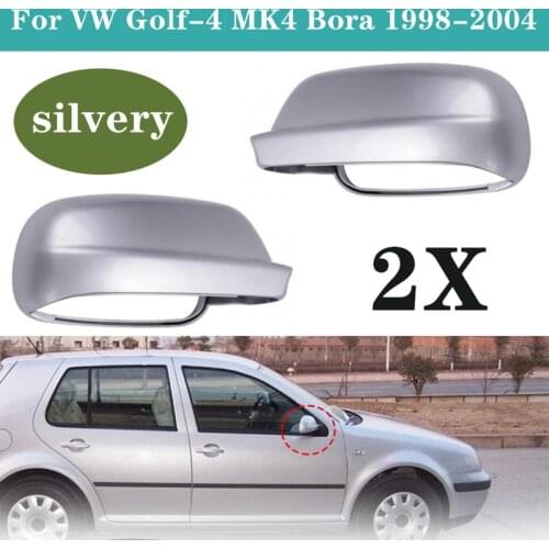 For VW Golf-4 MK4 Bora 1998-2004 1 Pair Car Silver Rearview Mirror Covers Interior Mouldings Accessories 3B0857538B 3B0857537B