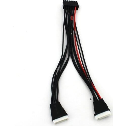 1PC 16 Holes 12S Female to 6S Male Connector Charger Lipo Battery Balance Line Wire Charging Adapter Plug Cable for RC Plant UAV