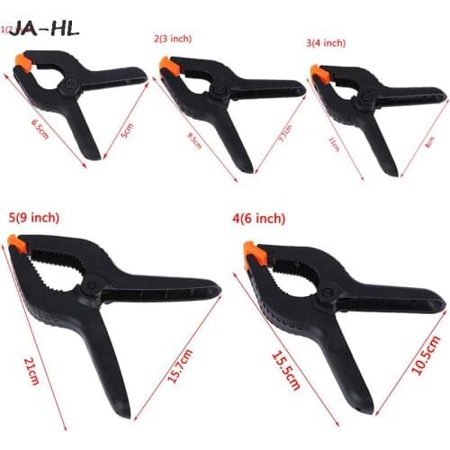 1PCS 2/3/4/6/9inch Plastic Spring Clamps DIY Woodworking Tools Nylon Clamps For Woodworking Spring Clip Photo Studio Background