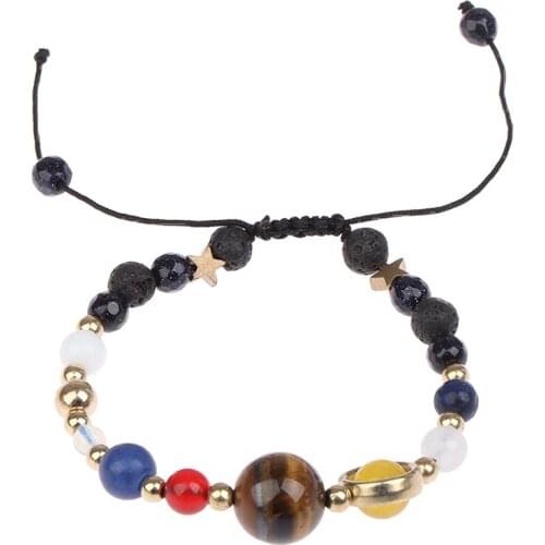 1PCS Galaxy Solar System Bracelet 9 Planets Pluto Universe Bangles & Bracelets For Women or Men Fashion Jewelry