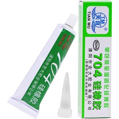 10 Pcs/Lot 704 Fixed High Temperature Resistant Silicone Rubber Insulated Sealing Glue White Black Waterproof Thermal Conductive