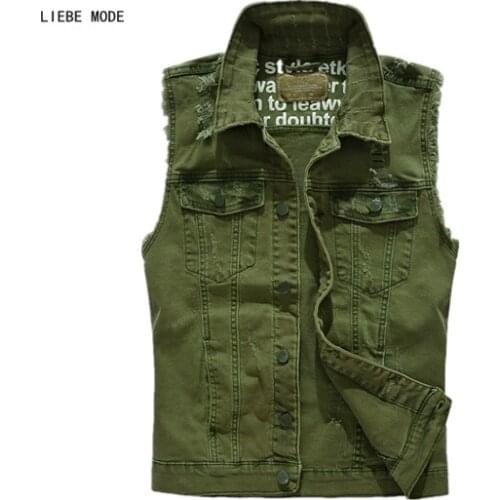 2017 Spring/Summer Mens Denim Vest Waistcoat Pockets Fashion Slim Denim Sleeveless Casual Jacket Jeans Vest Coat Outwear M-XXXL