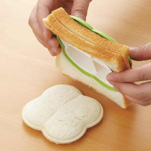 3Set Sandwich Cutter 4 Leaf Shaped Bread Mold Sushi Making Tool for Home Kitchen Cupcake Decoration Sandwich Sealer Toast Mold
