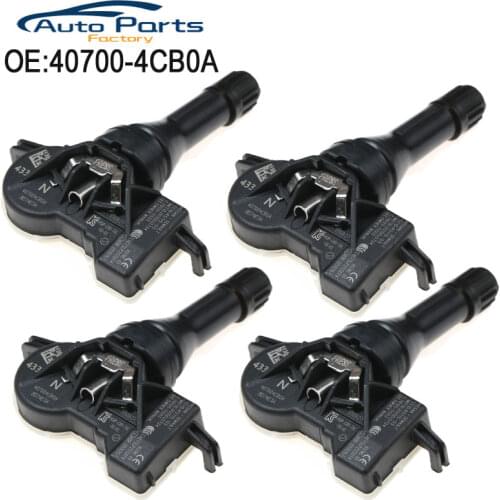 4PCS New TPMS Sensor Tire Pressure Monitor 433MHZ For Nissan Qashqai j11 For 2016 2017 Nissan Armada 40700-4CB0A 407004CB0A