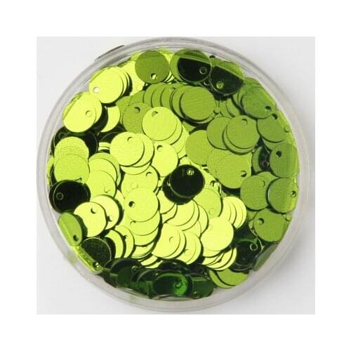 50g (4000pcs) 6mm Light Green Flat Round Sequins For Craft PVC DIY Garment Sewing Wedding Accessories With 1 Side Hole Confetti