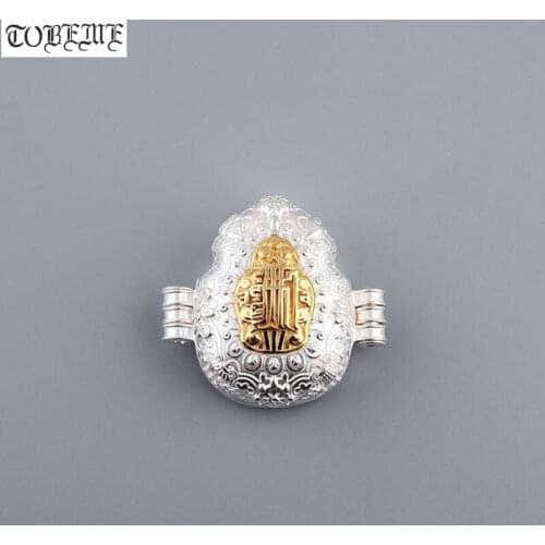 925 Silver Tibetan Gau Pendant Tibetan Klachakra Gau Box Amulet Buddhist Symbol Klachakra Prayer Box Pendant