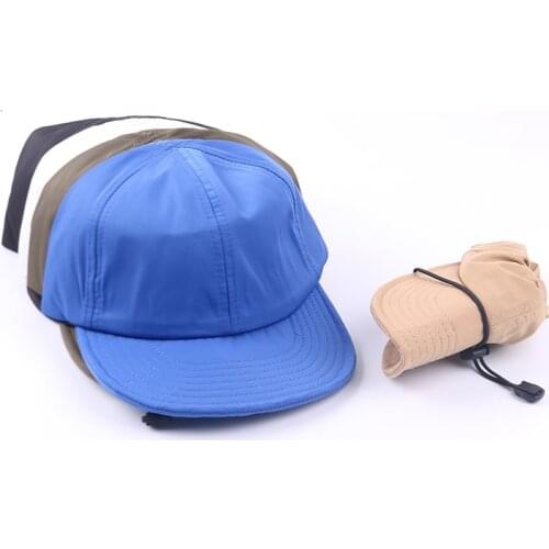 New Design 6 Panel Folding Quick Dry Hat Sun Protective Outdoor Sports Cap Unisex Summer Outdoor Sun Hats Foldable Baseball Cap