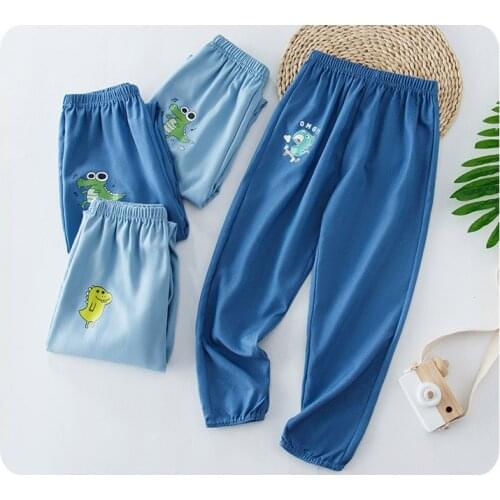 Children Pants Boy Sports Denim Jeans Pants Big Boy Pants Spring Teenage Toddler Casual Kids Thin Trousers Boys Girls Clothes