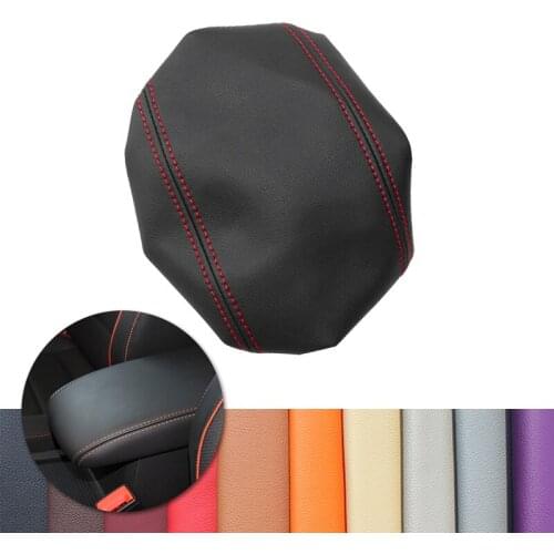 For VW Tiguan L 2017 2018 2019 Car Interior Center Control Lid Armrest Box Cover Microfiber Leather Elastic Band Type