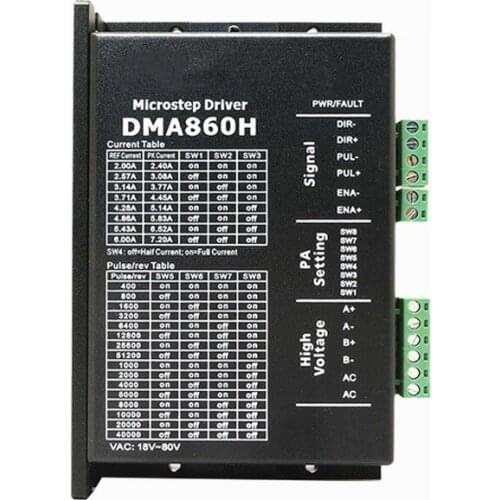 Two-phase 57 86 model stepper motor microstep driver,DMA860H digital stepper motor driver controller engraving machine,J19275