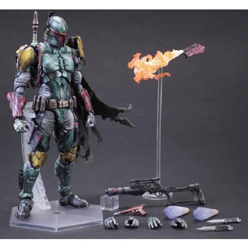 Disney Star Wars 28cm figure bounty hunter Bob Buffett figure action figure soldier toy decoration birthday gift