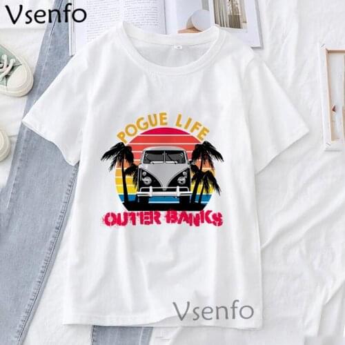 Pogue Life T-shirt Women Men Harajuku Outer Banks Graphic Tee Shirt Oversize Womens Summer T-shirts Kawaii Clothes Summer