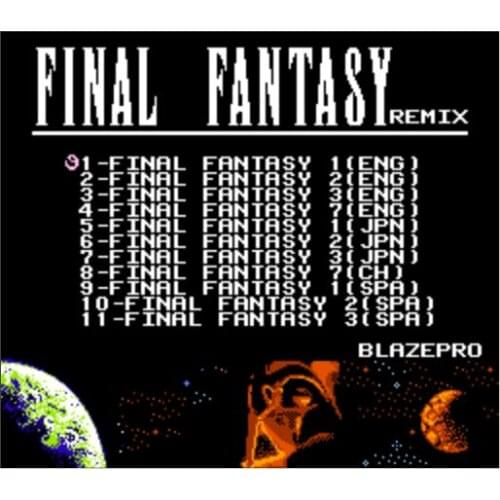 FINAL FANTASY I, II, III, VII REMIX, 11in1 Game Cartridge for NES Console