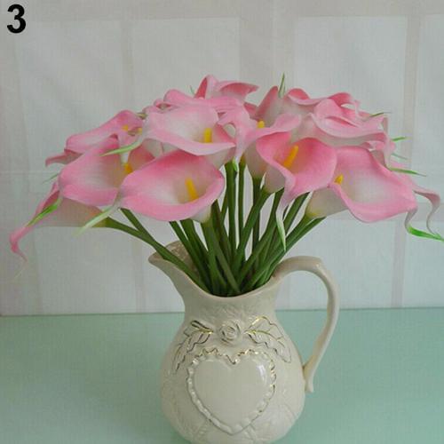 5Pcs Real Touch Artificial Flower Mini Calla Lily Wedding Party Home Office Decoration Fake Pu Flowers