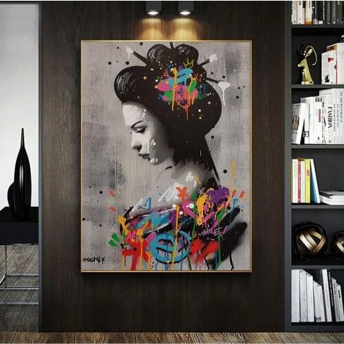 Nordic Modern Home Decor Girl Art Painting Picture for Bedroom Living Room Decoration Canvas Wall Creative Art Postes And Prints