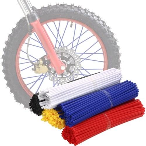 LEEPEE For Honda Kawas Motorcycle Bike Wheel Rim Spokes Skins Off Road Shrouds Covers 72pcs Motorbike Bicycle Accessories