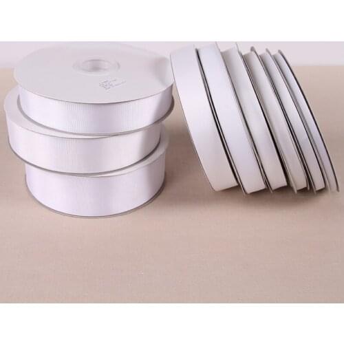 100 yards/roll) White Color Grosgrain Ribbon Polyester Wholesale Gift Wrapping Christmas Ribbons 6mm 10mm 15mm 20mm 25mm 38mm